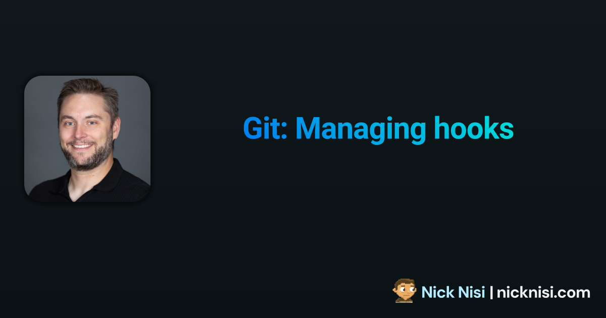 Git: Managing hooks